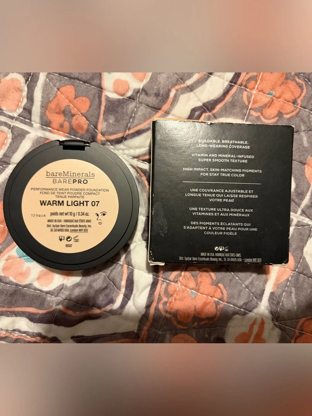 bareMinerals BAREPRO Matte Pressed Powder — Warm Light 07